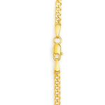 14K Yellow Gold Multi Gemstone Curb Chain Necklace, view 4