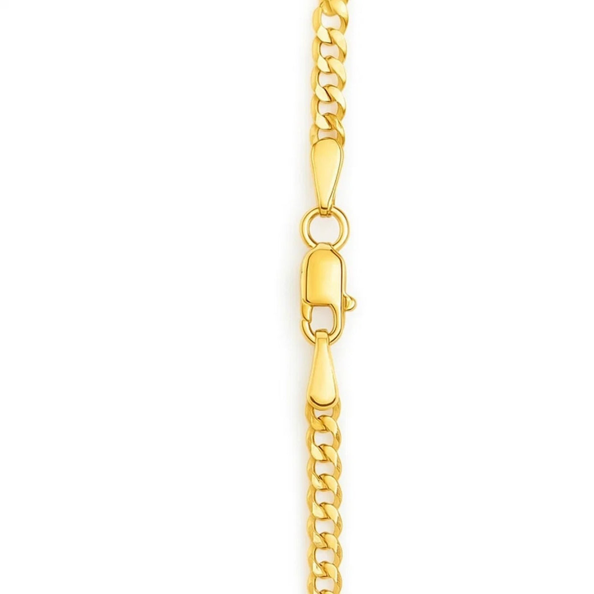 14K Yellow Gold Multi Gemstone Curb Chain Necklace, view 4