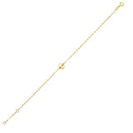 14K Yellow Gold Clover Bracelet
