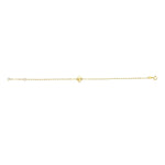 14K Yellow Gold Clover Bracelet, view 2