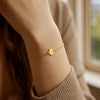 14K Yellow Gold Clover Bracelet, view 3