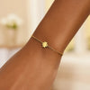 14K Yellow Gold Clover Bracelet, view 4