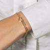 14K Yellow Gold 7 inch Figaro Chain Bracelet with Heart (4.50 mm), view 8
