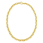 14K Yellow Gold Faceted Octagonal Link Chain Necklace (8.10 mm), view 2