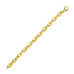 14K Yellow Gold Faceted Octagonal Link Chain Necklace (8.10 mm), view 4