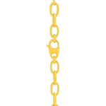 14K Yellow Gold Cable Chain Style Polished Necklace, view 3