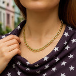 14K Yellow Gold Cable Chain Style Polished Necklace, view 5