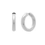 Sterling Silver Classic Round Hoop Earrings, view 2