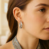 Sterling Silver Classic Round Hoop Earrings, view 3