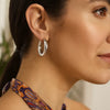 Sterling Silver Classic Round Hoop Earrings, view 4