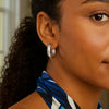 Sterling Silver Classic Round Hoop Earrings, view 5