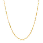 18k Yellow Gold Round Cable Link Chain (1.50 mm), view 7
