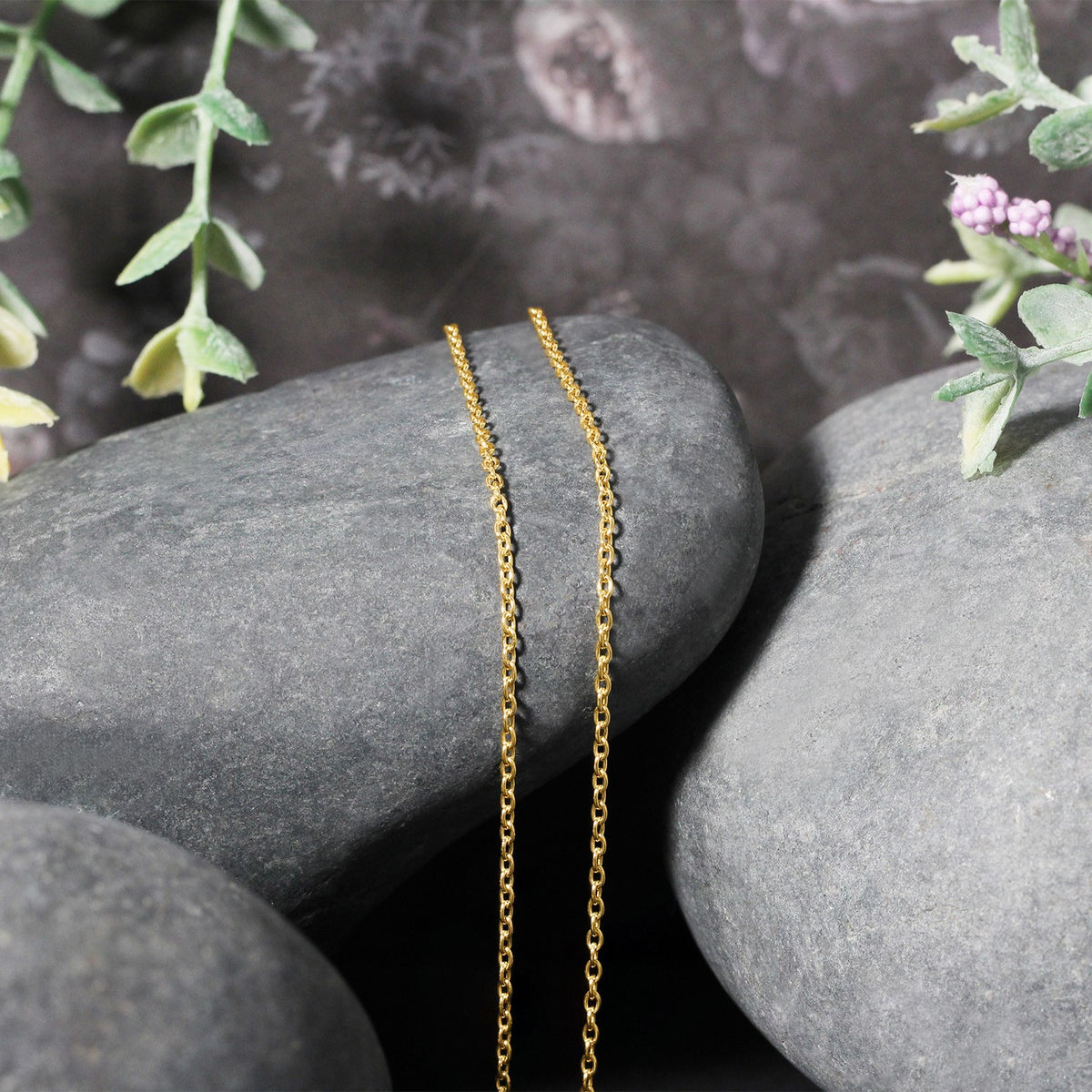 18k Yellow Gold Round Cable Link Chain (1.50 mm), view 13
