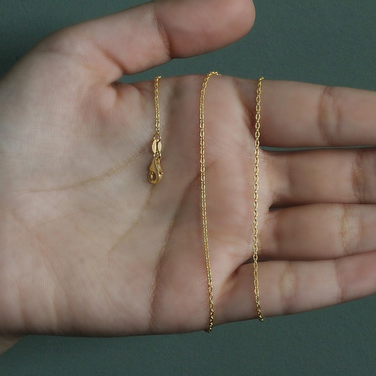 18k Yellow Gold Round Cable Link Chain (1.50 mm), view 18