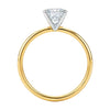 2 Carat Emerald Lab Grown IGI G/VS1 Diamond Solitaire Ring in 10K Yellow Gold