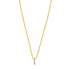 14K Yellow Gold Mini Diamond I Initial Pendant Necklace