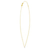 14K Yellow Gold Mini Diamond I Initial Pendant Necklace