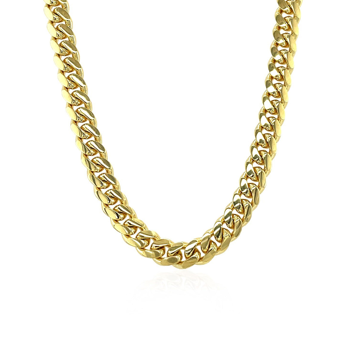 10k Yellow Gold Classic Miami Cuban Solid Chain (4.90 mm), view 22