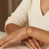 Moon Cut Bead Chain Bracelet in 14K Yellow Gold (4.00 mm), view 4