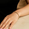 Moon Cut Bead Chain Bracelet in 14K Yellow Gold (4.00 mm), view 5