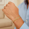 14K Two Tone Gold Pave Curb Bracelet (4.60 mm), view 2