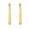 14K Yellow Gold Round Back to Back Hoop Earrings