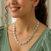 Sterling Silver Rhodium Plated Puffed Mariner Chain (9.20 mm), view 5