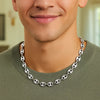 Sterling Silver Rhodium Plated Puffed Mariner Chain (9.20 mm), view 6