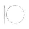 Sterling Silver Large Polished Round Hoop Earrings(60mm)