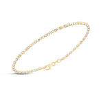 14K Two Tone Gold Pallina Bead Bracelet (2.10 mm), view 2