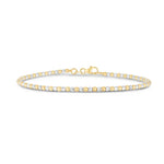 14K Two Tone Gold Pallina Bead Bracelet (2.10 mm), view 3