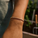 14K Two Tone Gold Pallina Bead Bracelet (2.10 mm), view 5