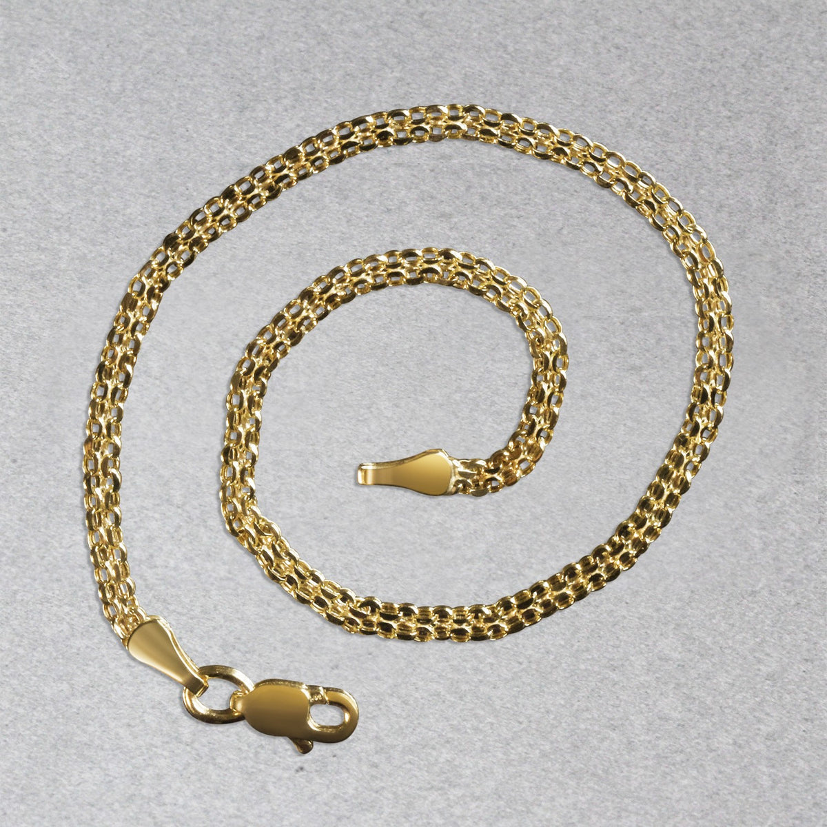 14K Yellow Gold Bismark Bracelet (2.50 mm), view 4