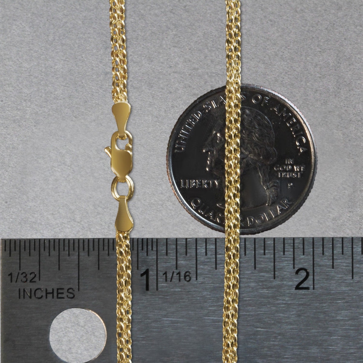14K Yellow Gold Bismark Bracelet (2.50 mm), view 5