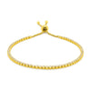 Adjustable Tennis Style Bracelet with Cubic Zirconia in Sterling Silver (5.10 mm), view 2