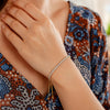 Adjustable Tennis Style Bracelet with Cubic Zirconia in Sterling Silver (5.10 mm), view 5
