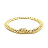 10K Yellow Gold Semi Solid Miami Cuban Bracelet (7.20 mm), view 3