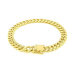 10K Yellow Gold Semi Solid Miami Cuban Bracelet (7.20 mm), view 4