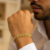 10K Yellow Gold Semi Solid Miami Cuban Bracelet (7.20 mm), view 6