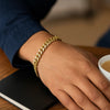 10K Yellow Gold Semi Solid Miami Cuban Bracelet (7.20 mm), view 7