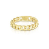 14K Yellow Gold Curb Ring, view 2