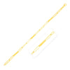 14K Yellow Gold Alternating Paperclip Chain Link and Gold Bar Bracelet (3.60 mm)