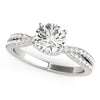 14k White Gold Fancy Prong Split Shank Diamond Engagement Ring (1 1/4 cttw)