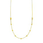 14K Yellow Gold Adjustable Bead Link Necklace