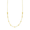 14K Yellow Gold Adjustable Bead Link Necklace