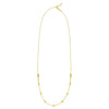 14K Yellow Gold Adjustable Bead Link Necklace