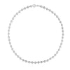 Sterling Silver Rhodium Plated Moon Cut Bead Chain (6.00 mm)