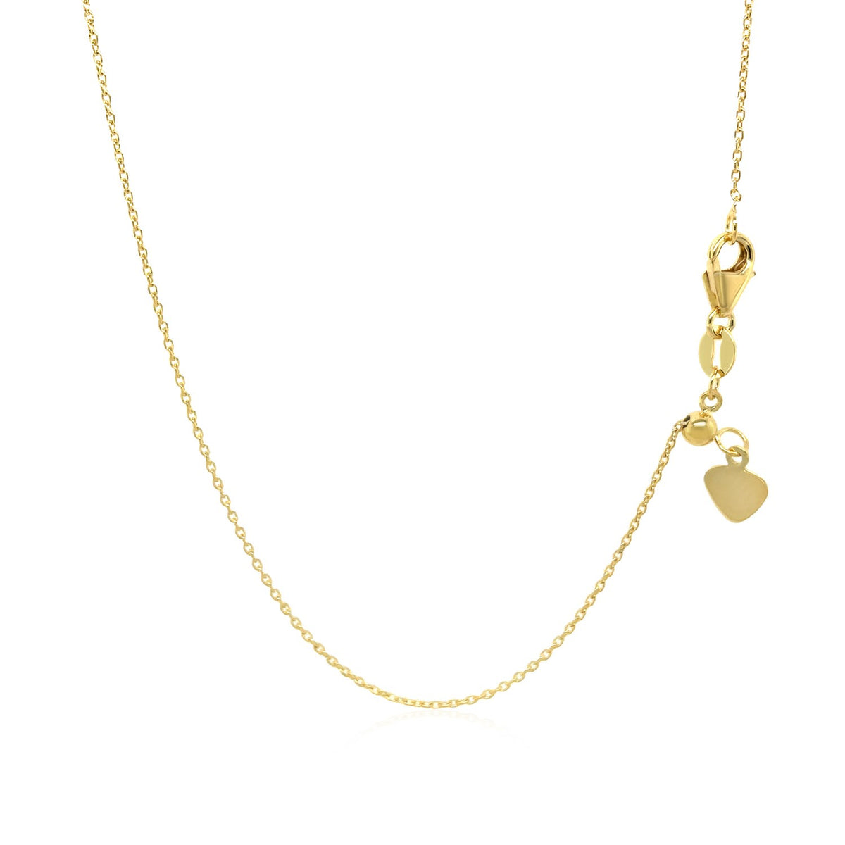 Adjustable Cable Chain in 14k Yellow Gold (0.97 mm) (Style 21953), view 5