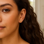 14K Yellow Gold Yours Truly Initial Y Stud Earrings, view 3