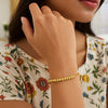 Diamond Cut Bead Bracelet in 14K Yellow Gold, view 3